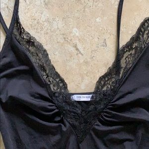 Zara black lace bodysuit